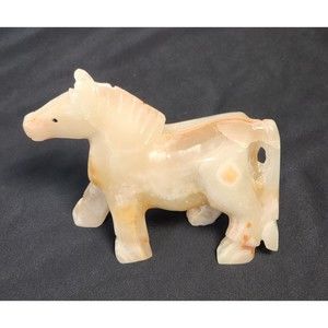 Decorative Collectible Animal Horse Figurine Marble Onyx Handmade Imported NEW